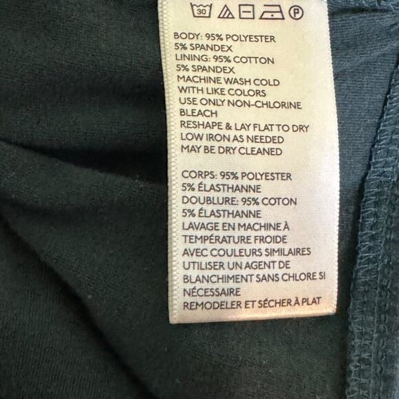 Silence + Noise Green Mesh Cocktail Sleeveless Dress Green Knee Length Medium - Picture 7 of 7